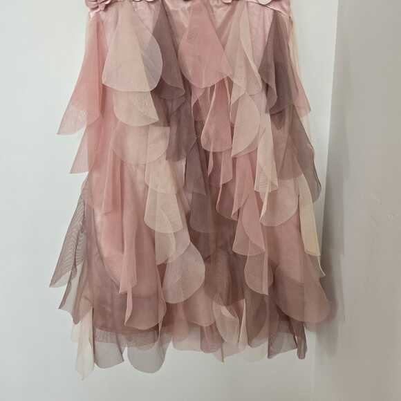 Biscotti Pink Princess Dress Size 7 Flowers Lined Sleeveless Gown Party Wedding - Picture 3 of 7